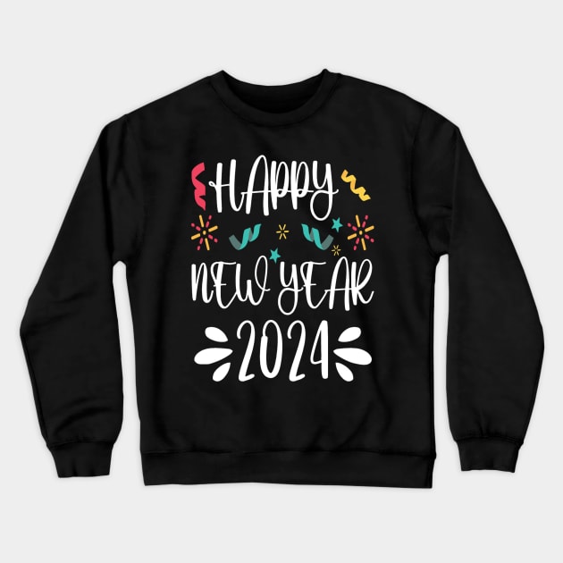 Happy New Year 2024 Crewneck Sweatshirt by rhazi mode plagget